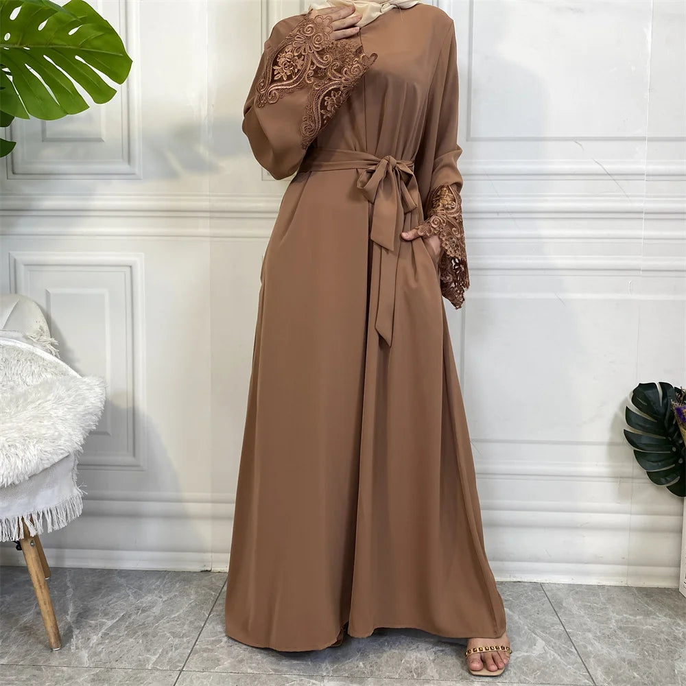 6659# Fashion Dress for Women Muslimah Islamic Eid Ramanda Girl Clothing Dubai Middle East Embroidery Fashion Dresses Wholesale