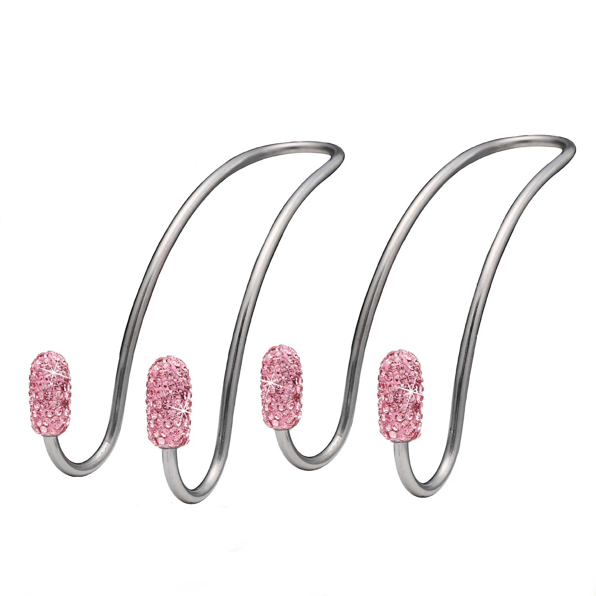 Bling Car Hook for Purses and Bags-Car Back Seat Purse Hanger Rhinestone Hooks for Women Interior Headrest Organizer (1 Pair)