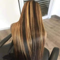 Inventory Cheap Virgin Brazilian Hair High Density Straight 13x4 Highlight Colored Wigs Human Hair Transparent Lace Front Wig