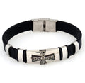 Ebay Hot Sale Russia Orthodox Stainless Steel Wholesale Bracelet Silicon Cross Bangle Jewelry for Men