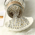 Wholesale KUOYU Brand Round 3/4/6/8/10/12MM Silver Color CCB Plastic Loose Spacer Beads China for Jewelry Making