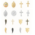 Vintage Stainless Steel Cross Pendant Necklace 18k Pvd Gold Plated Stainless Steel Jewelry Virgin Mary Necklace