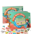 Montessori Classic Pastable Animals Fruit Cards Education Busy Quiet Book Sensory Autism Toys for Kids Autism Toddler Boys Girls