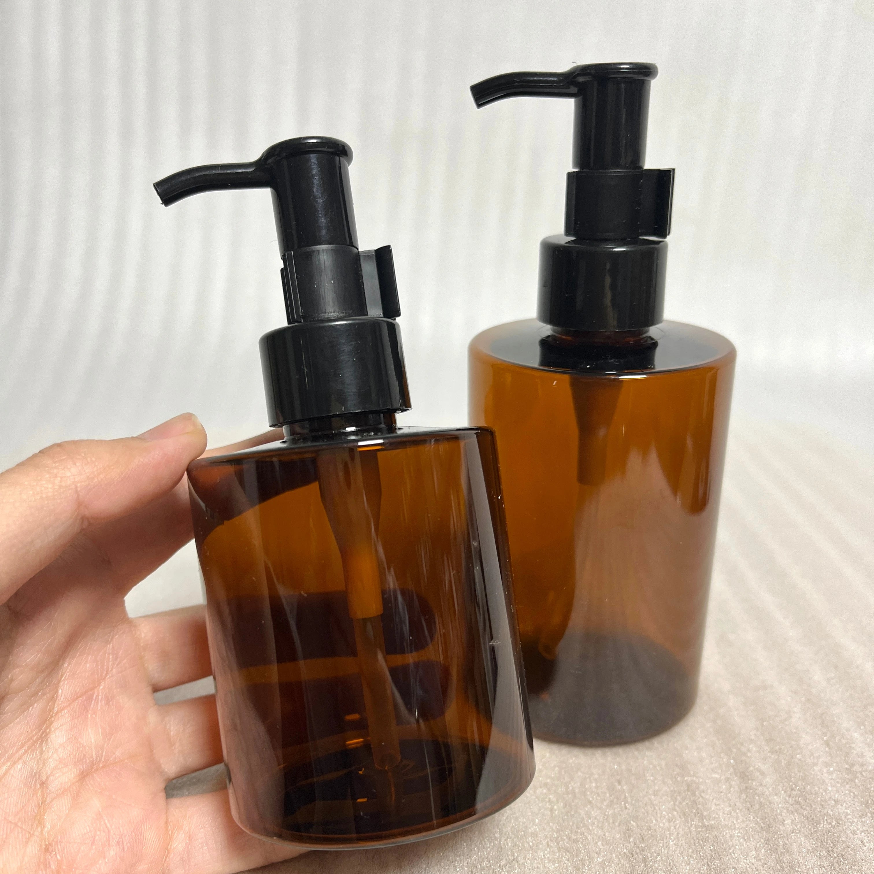 Skincare Packaging 150ml 200ml brown PET body lotion bottles plastic shampoo bottle empty amber