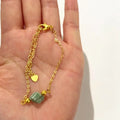 Minimalism Crystal Irregularity Raw Stone Natural Stone Amethyst Rose Quartz Chain Bracelet Wholesale