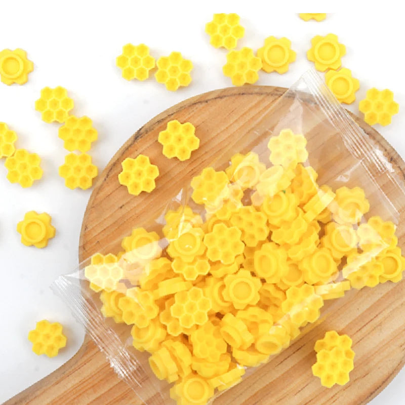 100pcs Honeycomb Shaped Glue Cup False Eyelashes Grafting Planting Rapid Bloom Sun Flower Glue Cup Lash Extension Makeup Tools