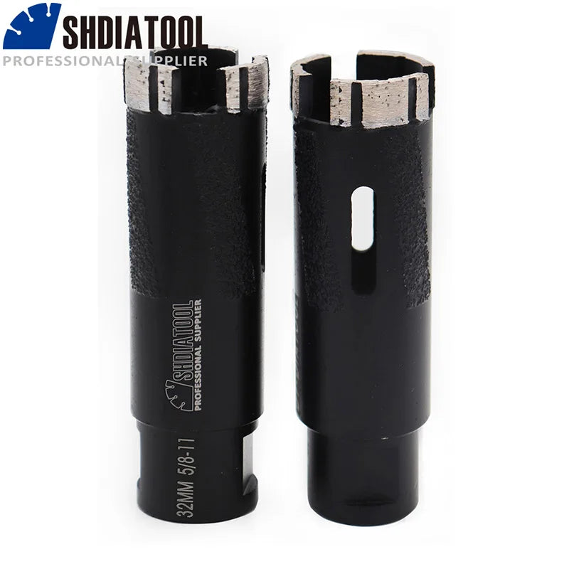 32mm 1-1/4" Laser Welded Dry Drilling Tools Diamond Segment Core Drill Bit with Side protection for Granite Stone Concrete