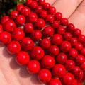 Fashion Loose Strand Red Synthetic Turquoise Stone Beads 4-12MM for Jewelry Making DIY