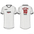 Plus Size Softball Shirt Embroidery Custom Team Logo Sublimation Breathable 100% Polyester Baseball V-Neck Striped Shirts