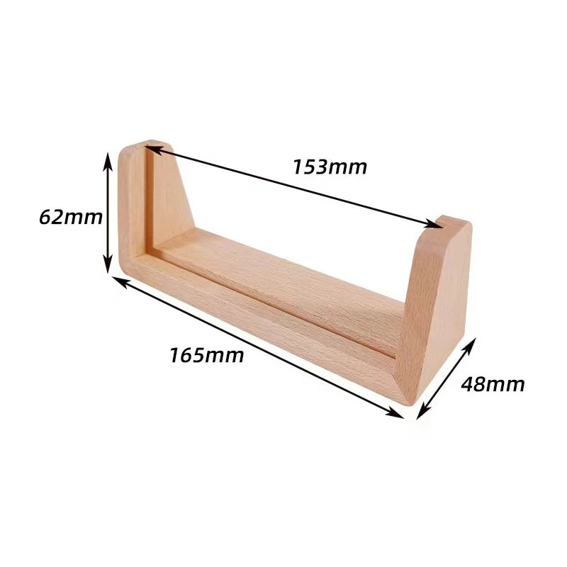 Acrylic Wooden Stand Double-sided Display Stand Display Rack Acrylic Solid Wood Base Menu Holder Advertising Card Table Decor