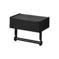 SUS 304 Bathroom Toilet Metal Paper Roll Holder Washroom Black Wall Mounted Tissue Box