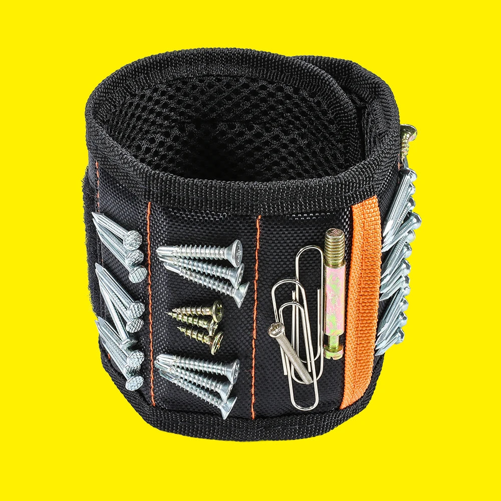 Fathers Day Gifts 8 Pieces Magnetic Wristband Adjustable Magnetic Tool Belt for Holding Screws Wristband