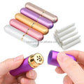 10 Colors Empty Portable Aromatherapy Essential Oil Nasal Inhalers Refillable Aluminum Glass Inhalers Sticks with Cotton Wicks