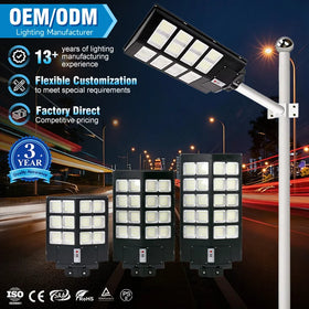 600w 800w 1000w Luces Focos Exteriores Led Light Solar Panel Lamparas Solar Lamp