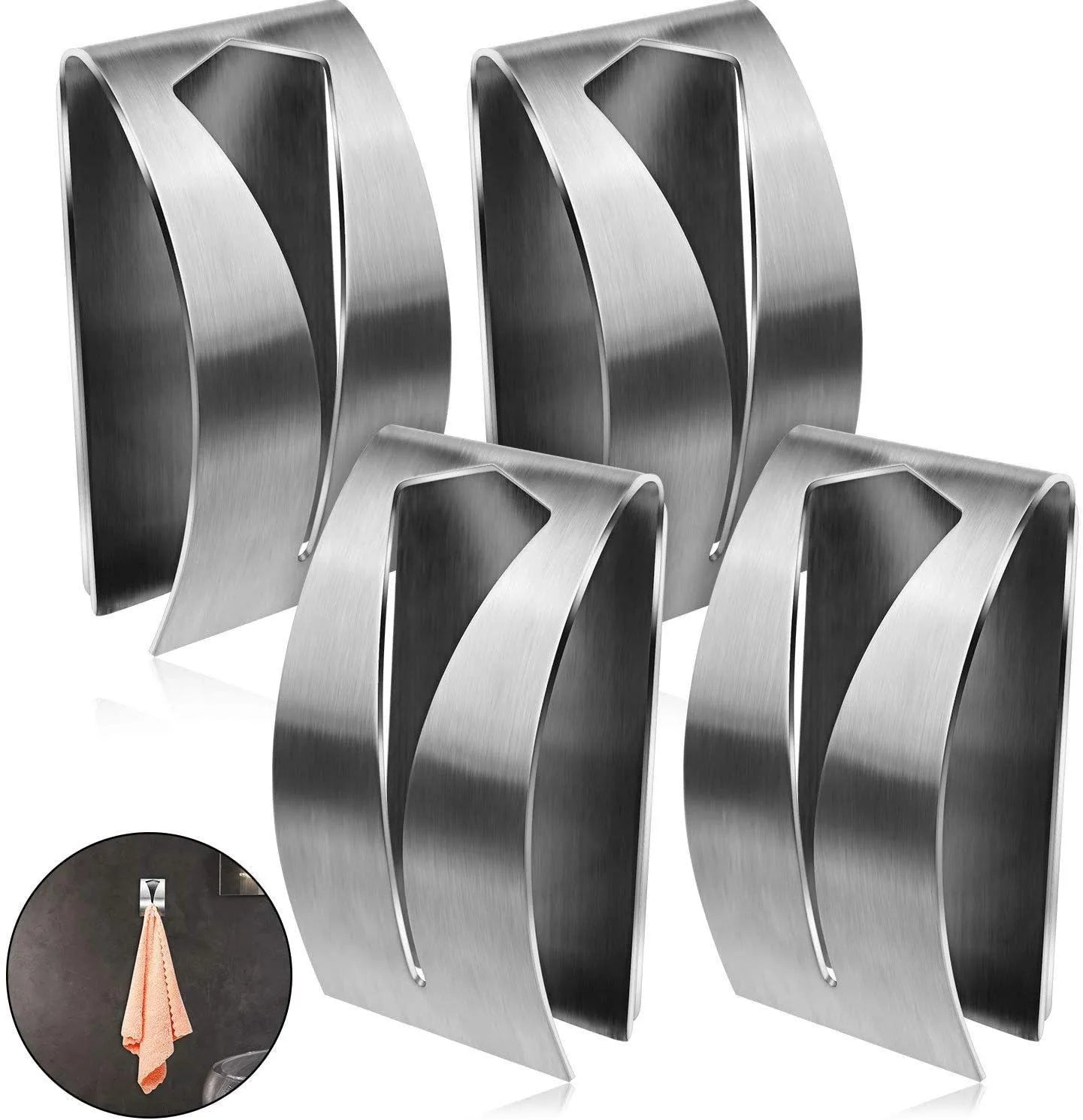 Wholesale Modern No-Drill Stainless Steel Wall-Mounted Coat and Towel Hooks for Bathroom