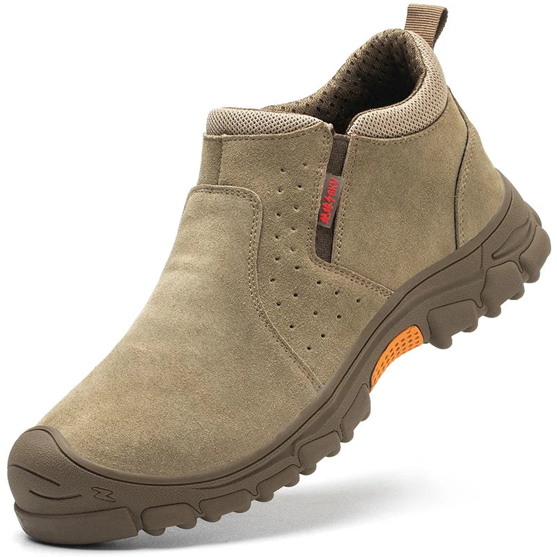 Los Nuevos Zapatos De Seguridad De Gamuza Anti-smash Anti-pinchazos Anti-calor Anti-escaldado Rentables