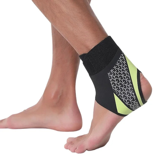 Wholesales Customized LOGO Fitness Sport Thin Breathable Adjustable Stress Ankle Support Band