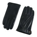 BW104 Mens Black Winter Warm Car Driving Motorcycles Biker Sheepskin Touch Screen Goat Skin Leather Gloves
