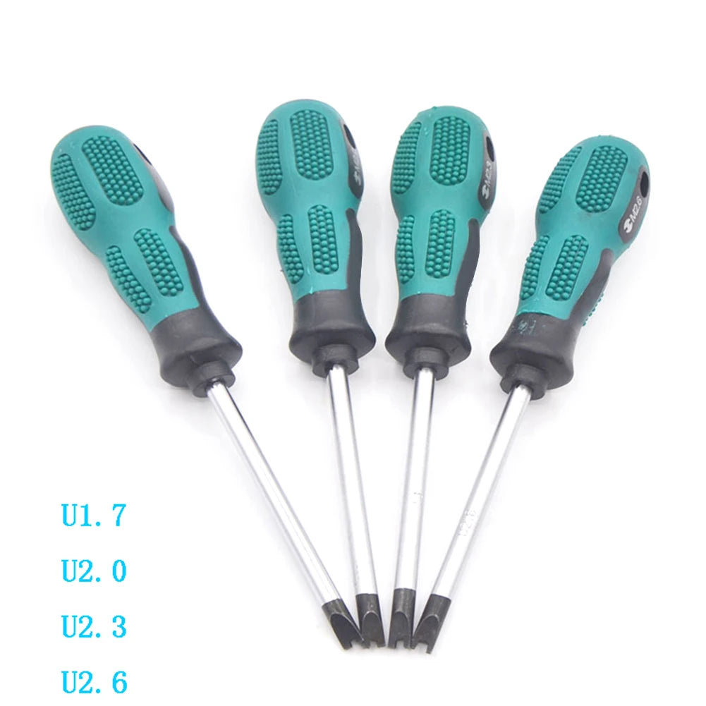 U-Shaped Chrome-Vanadium Steel Long Magnetic Screwdriver Precision Industrial DIY Hand Tool with OEM Customization Support