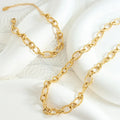 Hip Hop Exaggerated Gold Plated Stainless Steel Thick Chain Christmas Choker Necklace Couple Jewelry Collier En Acier Inoxydable