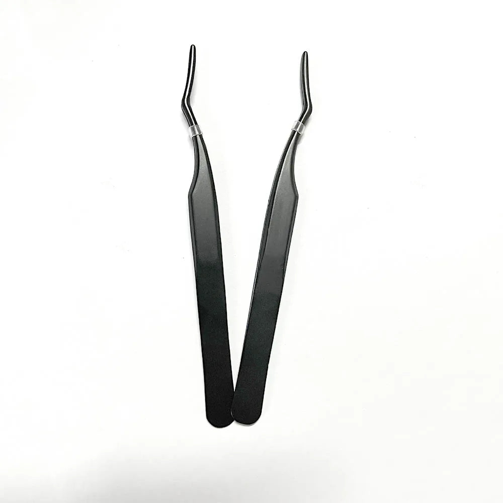 High-End New Style Stainless Steel Eyelash Tweezers Rounded Tip Clip Eyelash Beauty Tool Handy and Inexpensive with Low MOQ