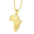 Men Jewelry Stainless Steel 18k Gold Plated Ancient Egyptian Eye of Horus Africa Map Pendant Necklace