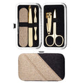 Women's Rose Gold Stainless Steel Manicure Set Nail Kit with Finger Nail Clipper Golden Color Manicure Tool