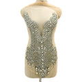 Newest Crystal Bridal Applique  Bodice Rhinestone Applique Dresses Sewing on Wedding Fabric WDP-245-1