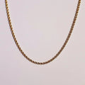 Trendy Necklace 18K Gold Filled Twisted Link Chain Rope Chain Necklace for Men Women Gold Jewelry Stainless Steel