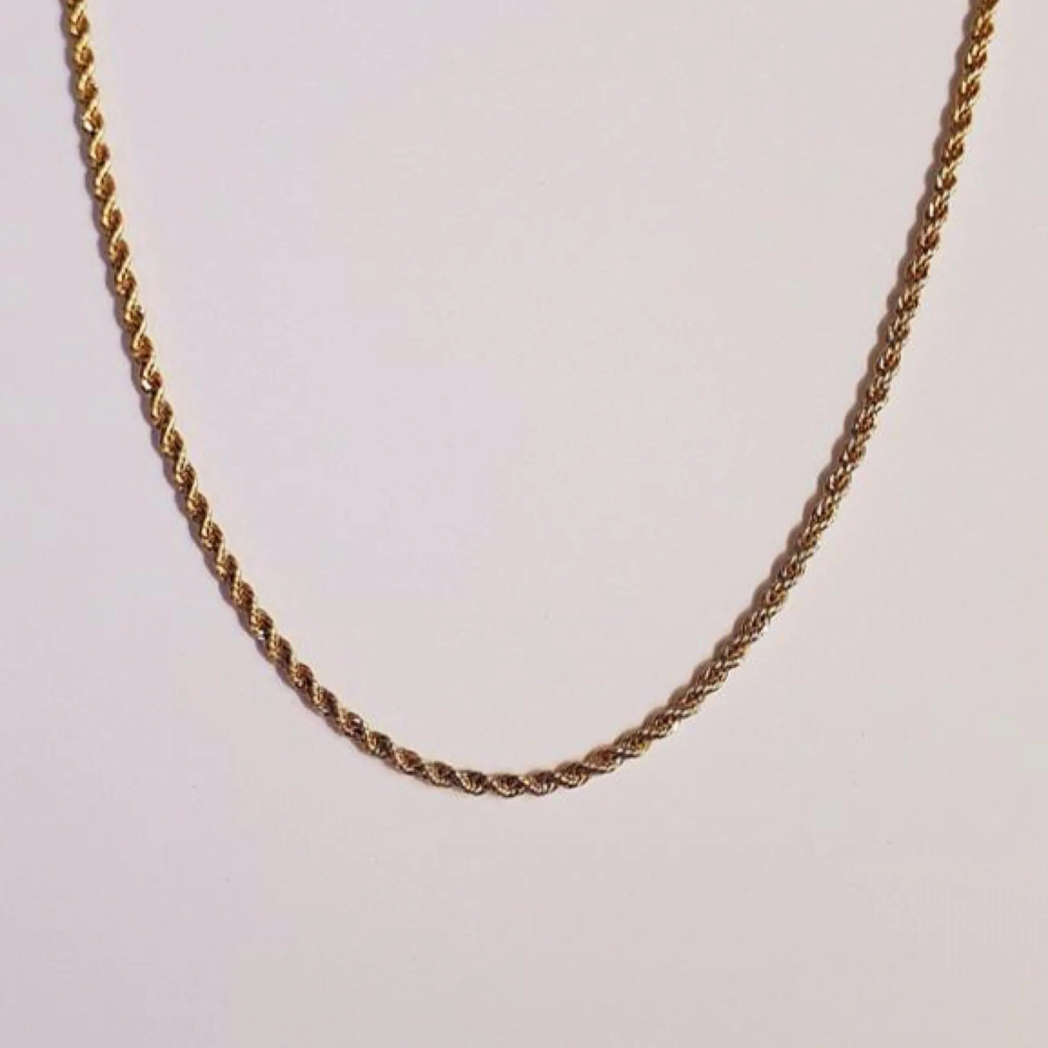 Trendy Necklace 18K Gold Filled Twisted Link Chain Rope Chain Necklace for Men Women Gold Jewelry Stainless Steel