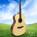 Geake G-201M 40-Inch Acoustic Guitar with OM Body Handmade Top Solid Spruce Mahogany Unique Style and Quality