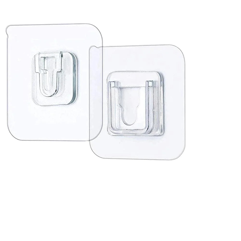 Wall Mounted Hanger Waterproof Transparent Adhesive Seamless Hooks for Kitchen
