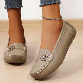 2026 New Fashion Woman Shoes Real Leather Mix Style Shoes Stock Wholesale Comfortable Soft