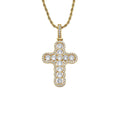 CN293 Iced Brass CZ Cross Pendants&Necklace Hip Hop Jewelry Party Gift