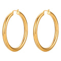 18K PVD  Gold Stainless Steel Large Popular Hollow Simple Hot Selling Hoop Earrings for Women