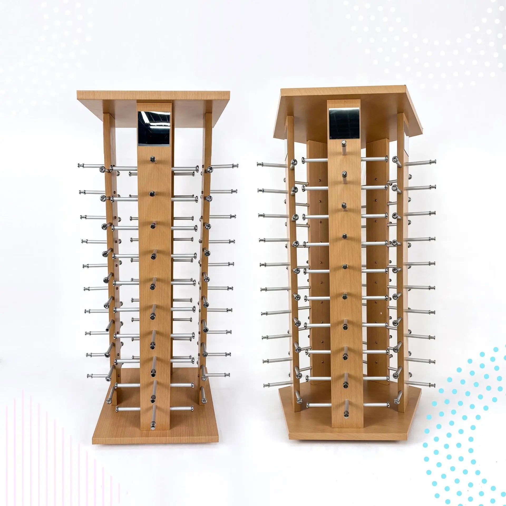 Best Selling Revolving Wooden Desktop Eyewear Rack Sunglass Shelf Display for Eyeglasses