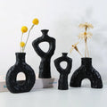 Creative Abstract Porcelain Vase Eco-Friendly Nordic Minimal Design Garden Living Room Bedroom Desktop Decoration Cafe Office
