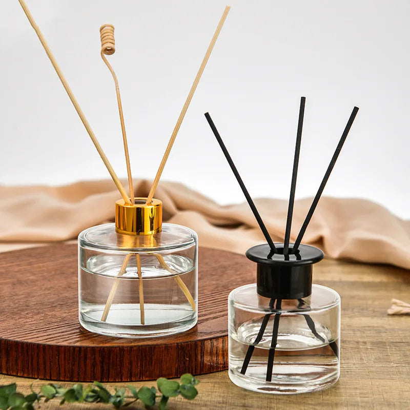 Round Empty 100ml Colored Fragrance Bottle Diffuser Glass Car air Freshener No Fire Perfume Bottle