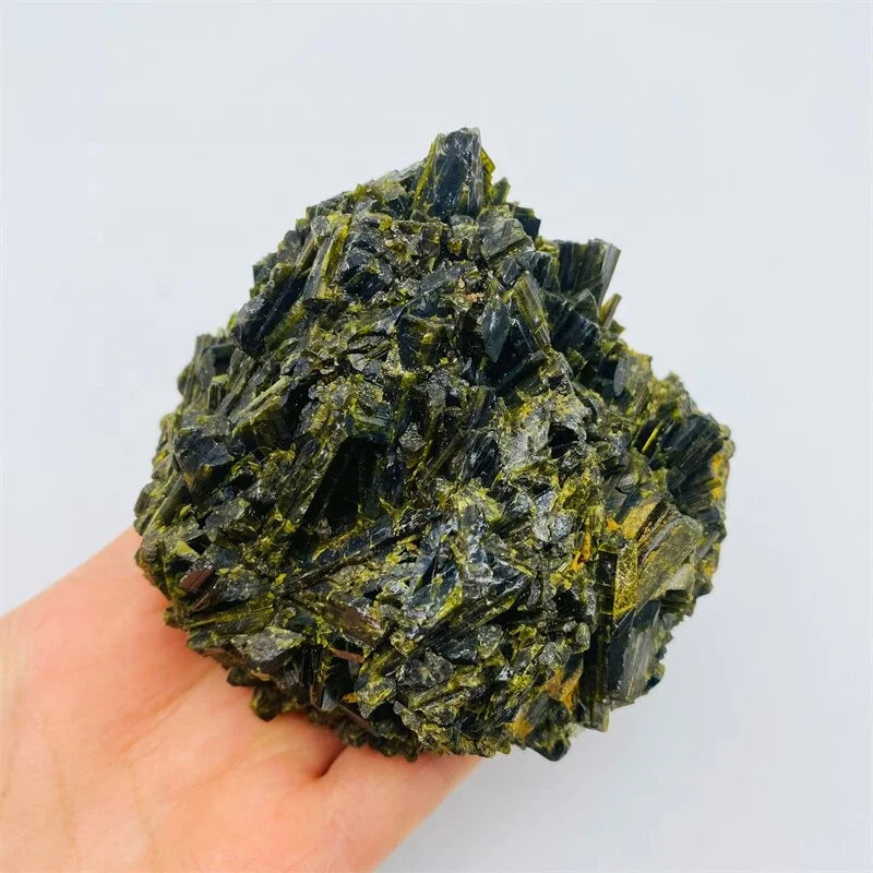 Wholesale Natural Energy Healing Crystal Raw Stone Mineral Specimen Rough Green Tourmaline Cluster