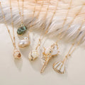 BASQUESUN Factory Wholesale Ins Style Beach Shell with Gold Plated Conch Simple Temperament Fashionable and Creative Necklace