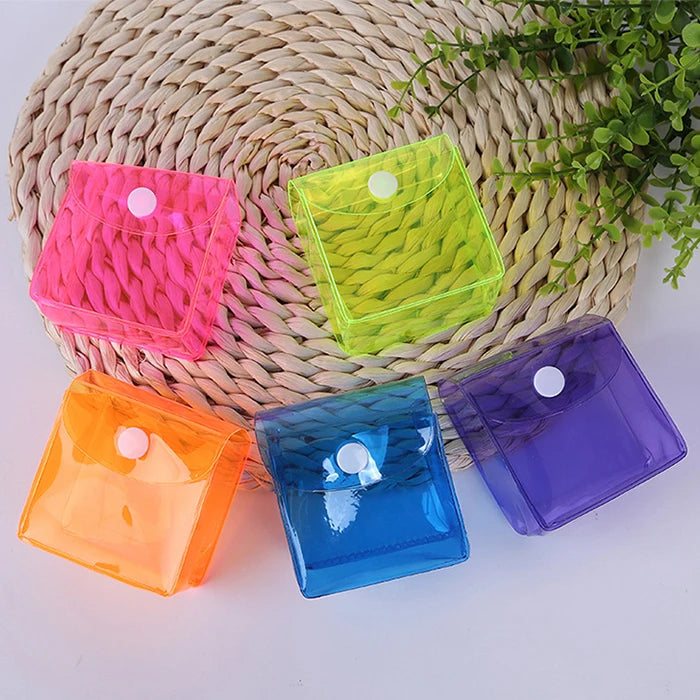 Custom Cheap Biodegradable PVC Jelly Swimwear Bags with Button Fashion Style Packaging