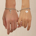 2Pcs/Set Magnet Heart Attraction Bracelet for Couple Fashion Lover Jewelry for Men Women Key Lock Pendent Matching Bracelets