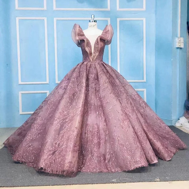 Jancember 9777 Pink Special Beautiful Turkey Evening Women Party Dresses