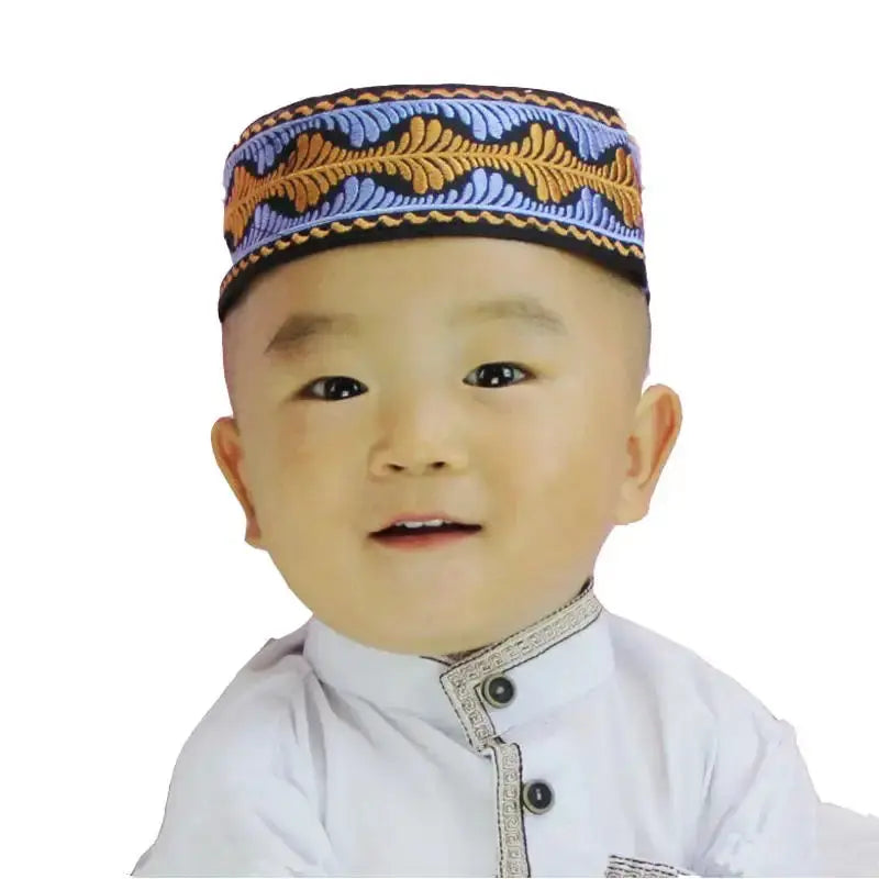 Latest Fashion Plain Tube Cap Instant Hijab Factory Direct for Muslim Kids & Islamic Boys Ethnic Hats & Caps for Children's Wear