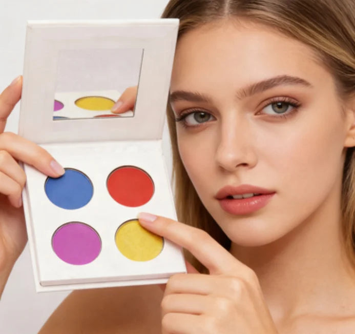 26mm 4 Eyeshadow Palette Manufacturer No Logo Makeup Wholesale Shimmer Finish in Various Skin Tones and Matte Finish Colors