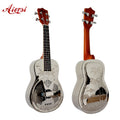 Aiersi Brand Resonator Ukulele Travel Guitar with Foam case Concert 24 Inch Hawaii Tree Sandblasted Factory Wholesale Price