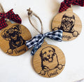 Personalized Dog Ornament Dog Christmas Ornaments Customized Dog Paw Print Ornament