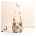 Wholesale Handmade Crochet Granny Square Straw Bag Boho Chic Eco-Friendly Tote Bag