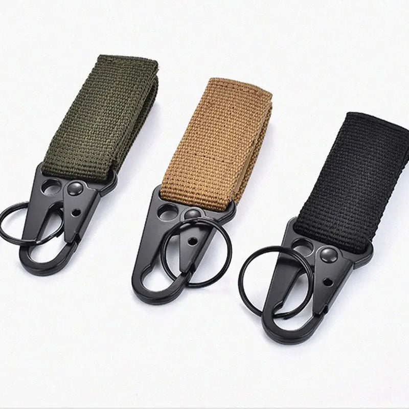 Outdoor Climbing Hiking Olecranon Shape Tactical Hooks Multifunctional Carabiner Nylon Material Personal Defense Equipment Belt