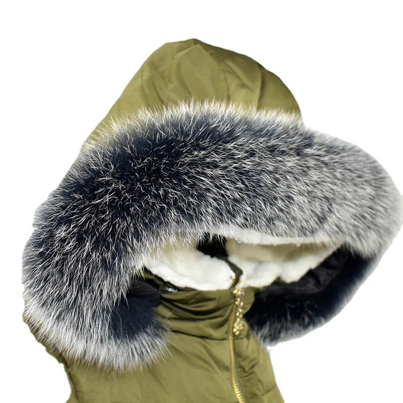 MWFur Fox Fur Collar Scarf Winter Street Fashion for Woman Fashion Fur Collar Scarf Fox Fur Collar for Hood